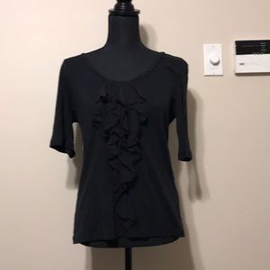 Caslon Black Ruffle T-shirt